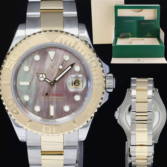 MINT MENS YACHT MASTER 40MM TWO TONE GOLD WATCH - Picture 1 of 5